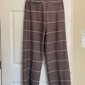 Plaid Wide-Leg Pants